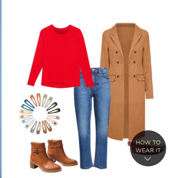 LOFT Zinnia Double Breasted Wool Cabana Brown Coat L - Picture 12 of 12